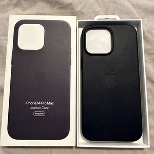 iPhone 14 Pro Max case - genuine Apple leather in color “INK” - NEW!